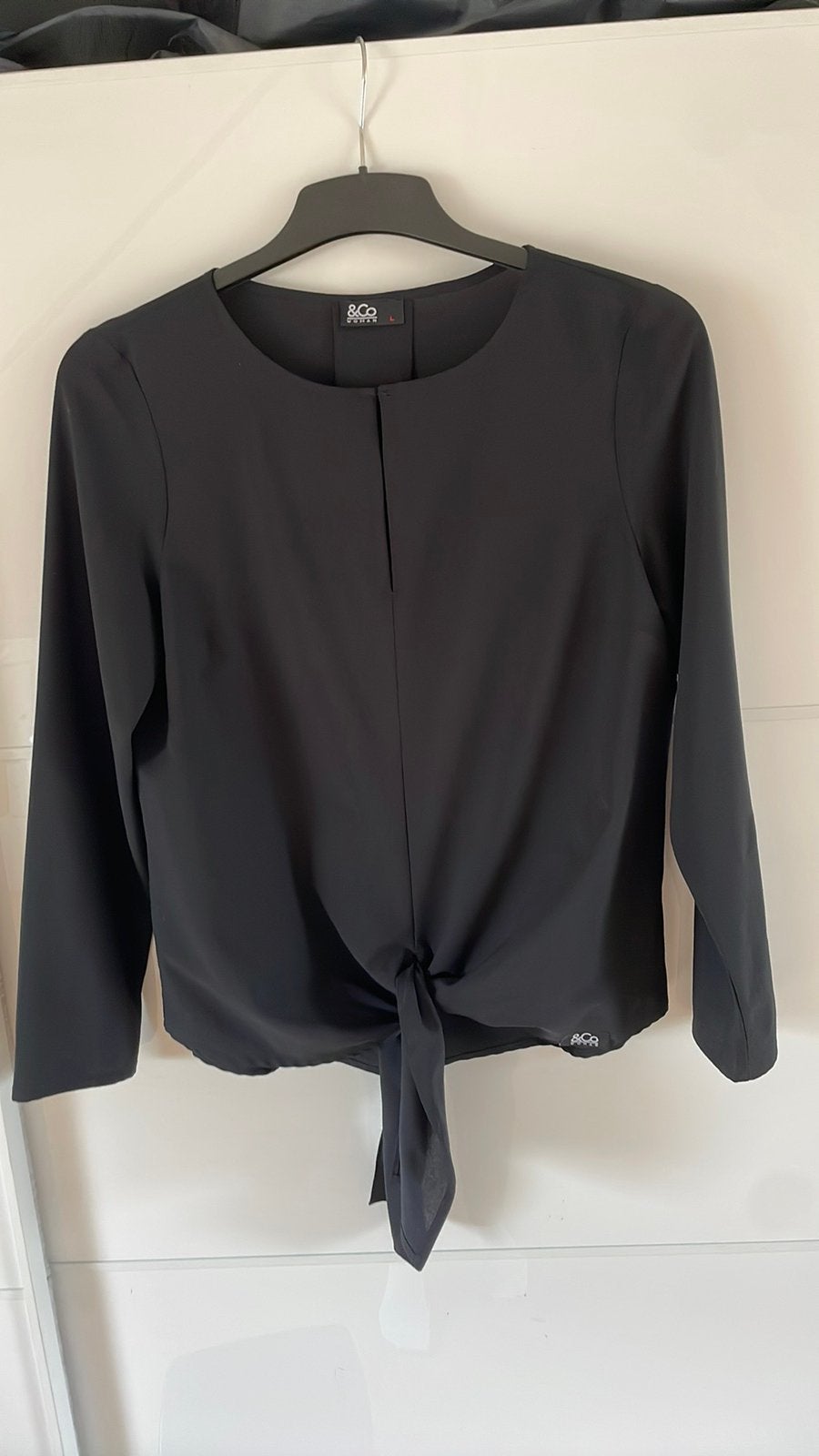 &CO Woman zwarte damesblouse, Ophalen of Verzenden, Zo goed als nieuw, Zwart