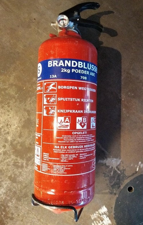 Brandblusser poeder 2 kg, Huis en Inrichting, Brandblussers en Brandkasten, Ophalen, Gebruikt, Brandblusser
