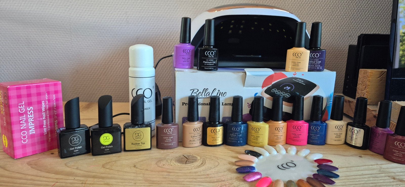 CCO Gellak set met UV-lamp, Sieraden, Tassen en Uiterlijk, Uiterlijk | Cosmetica en Make-up, Ophalen, Gebruikt