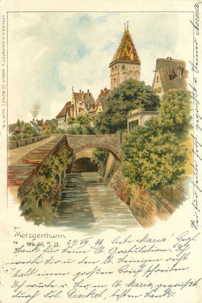 379-127-035 Ulm Metzgerthurm, Verzenden, Voor 1920, Duitsland