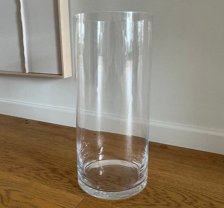 XL Glass Floor Vase | 50 cm High, Ophalen, Zo goed als nieuw