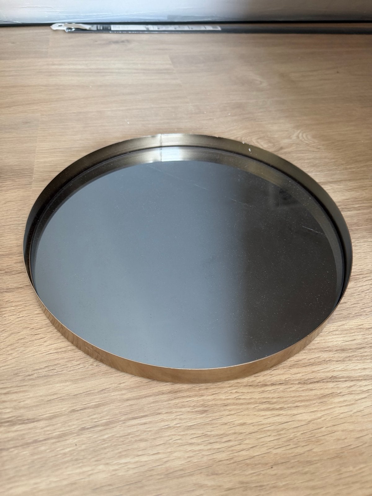 Ronde spiegel dienblad - Goudkleurig, Ophalen, Gebruikt, Rond, Minder dan 100 cm