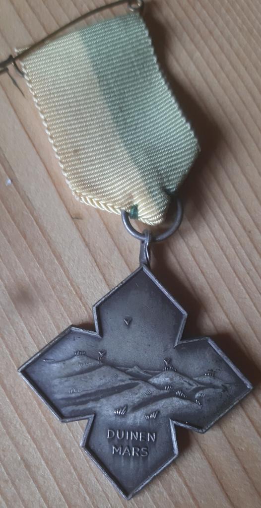 Medaille Duinen Mars, Ophalen of Verzenden, Overige soorten, Nederland, Embleem of Badge