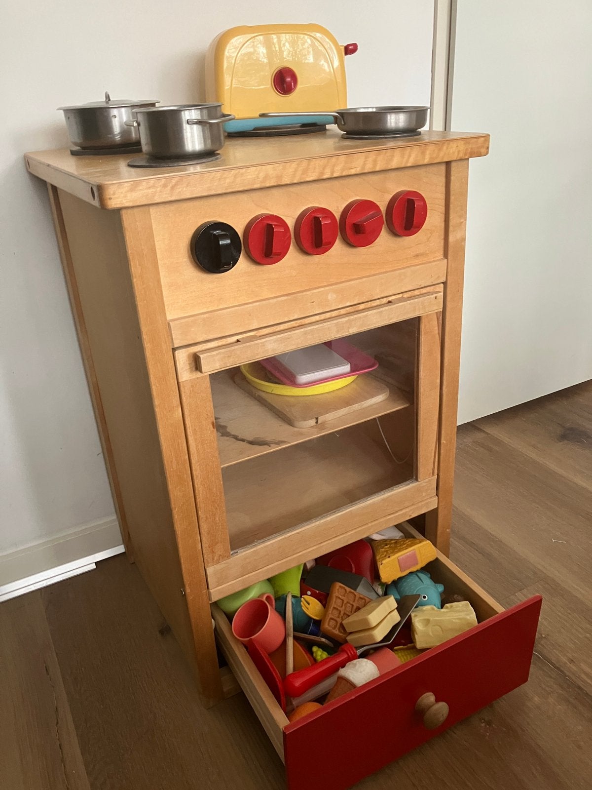 Speelgoedkeukentje met accessoires, Ophalen, Gebruikt, Hout, Speelkeuken