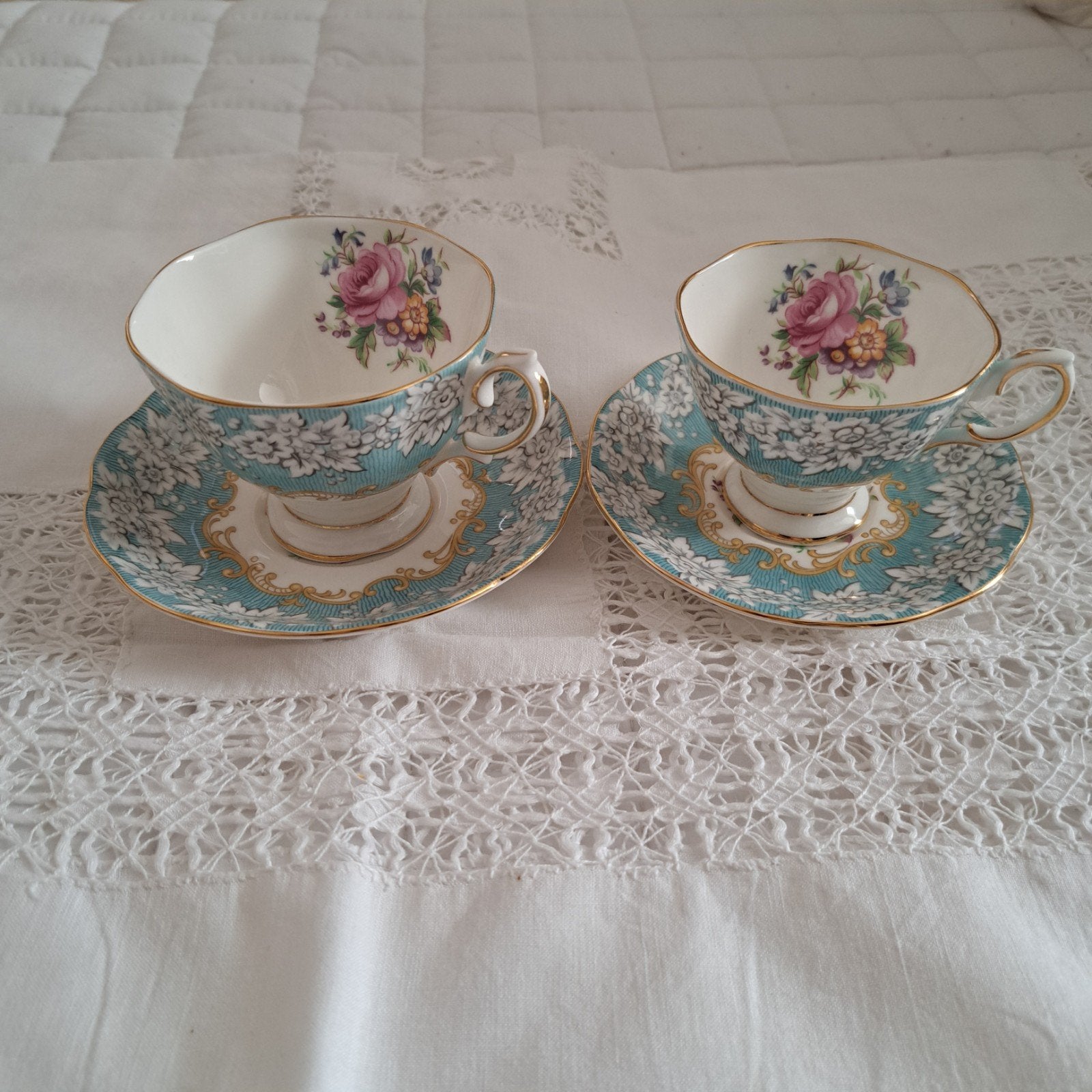 Royal Albert Enchantment dames en heren kop en schotel, Antiek en Kunst, Ophalen of Verzenden