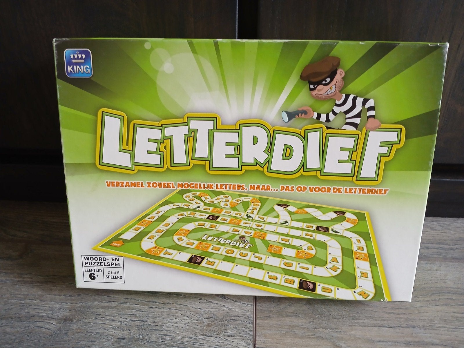 LETTERDIEF woord en puzzelspel, Hobby en Vrije tijd, Ophalen of Verzenden, Gebruikt, King