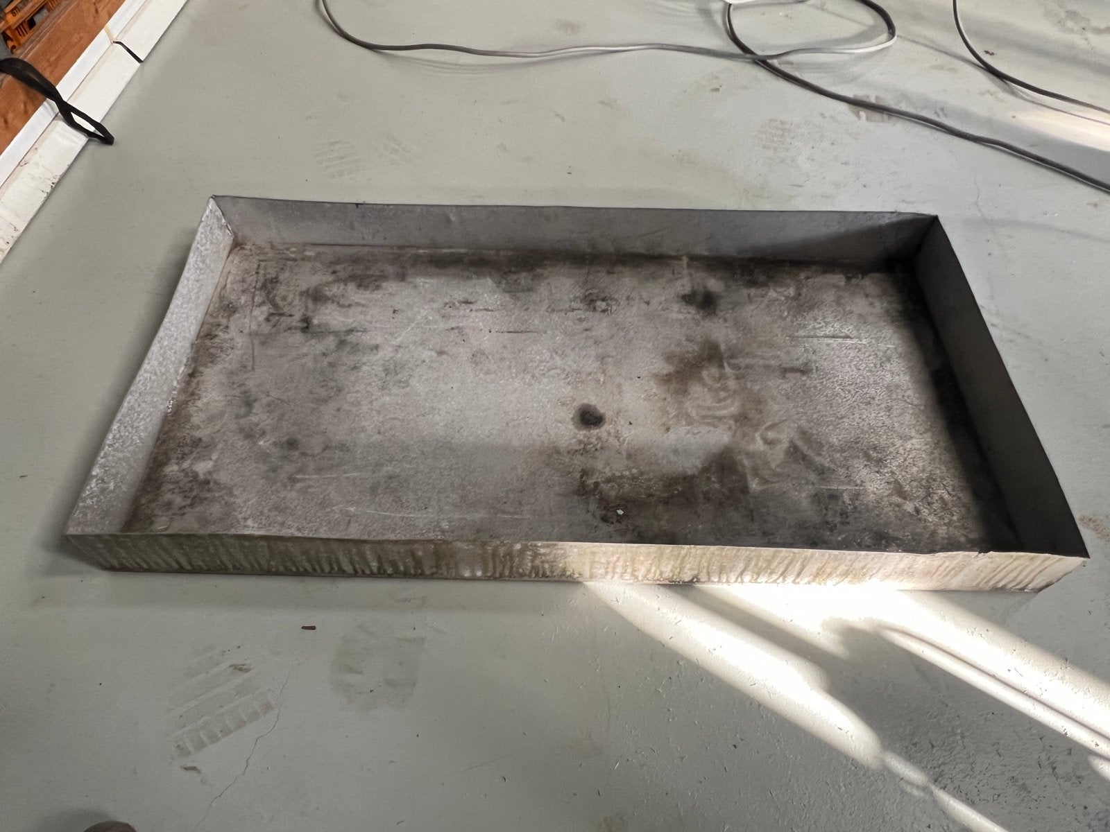 Lekbak aluminium, Ophalen, Gebruikt