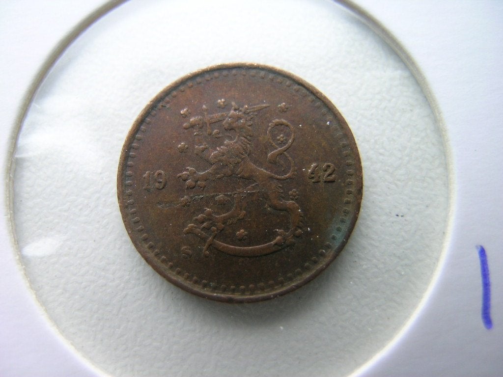 25 Pennia 1942 Finland (nr 1), Ophalen of Verzenden, Overige landen, Losse munt