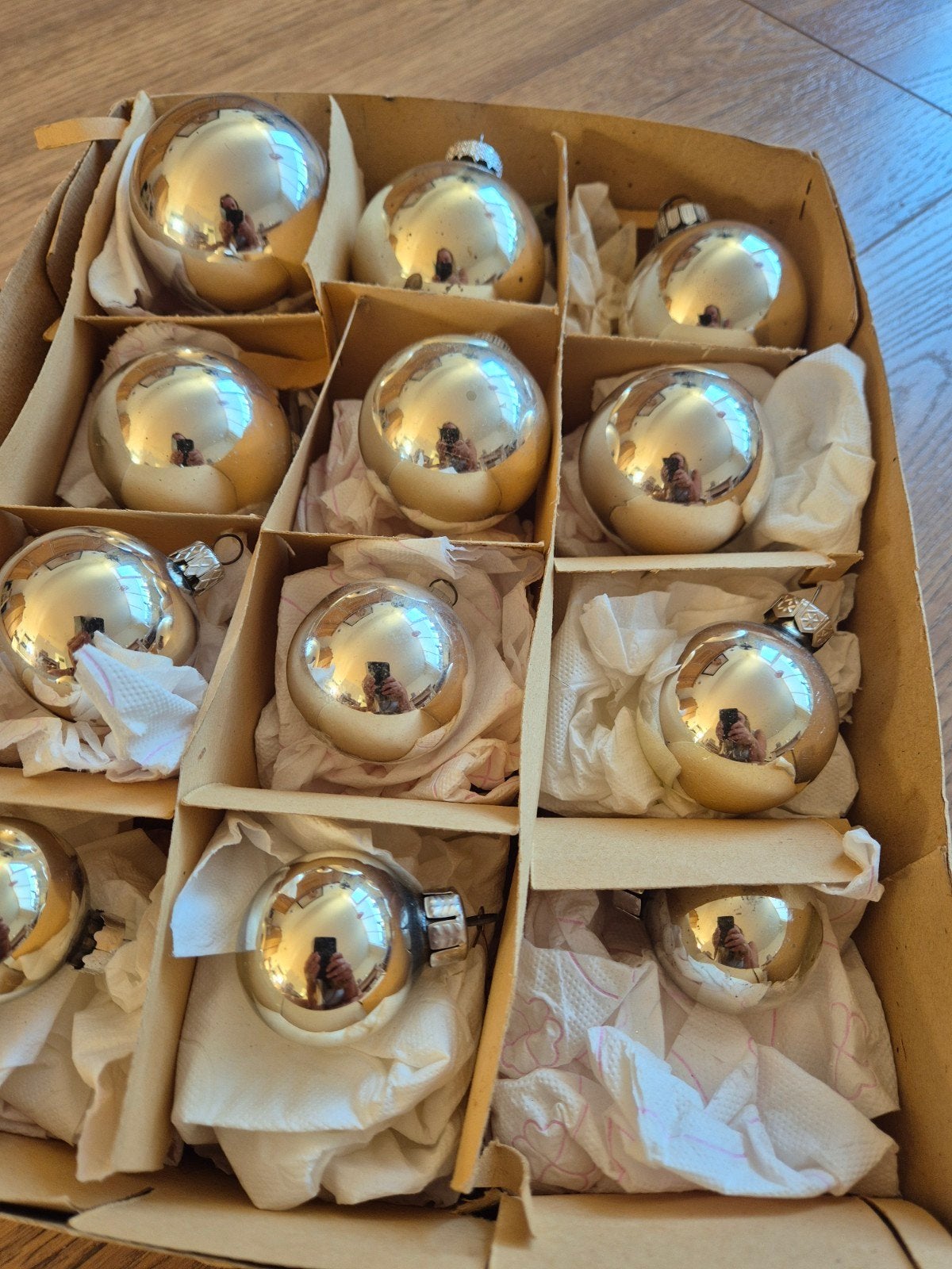 oude / vintage kerstballen zie omschrijving, Ophalen of Verzenden