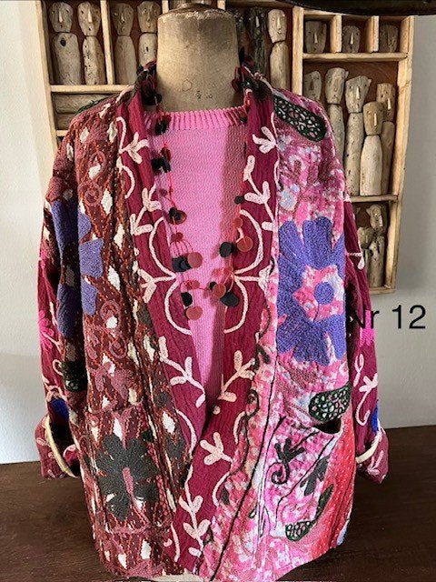 Suzani jasje, jas, vintage stof, zakken, zomerjas, festival, Overige kleuren, Maat 42/44 (L), Ophalen of Verzenden, Zo goed als nieuw