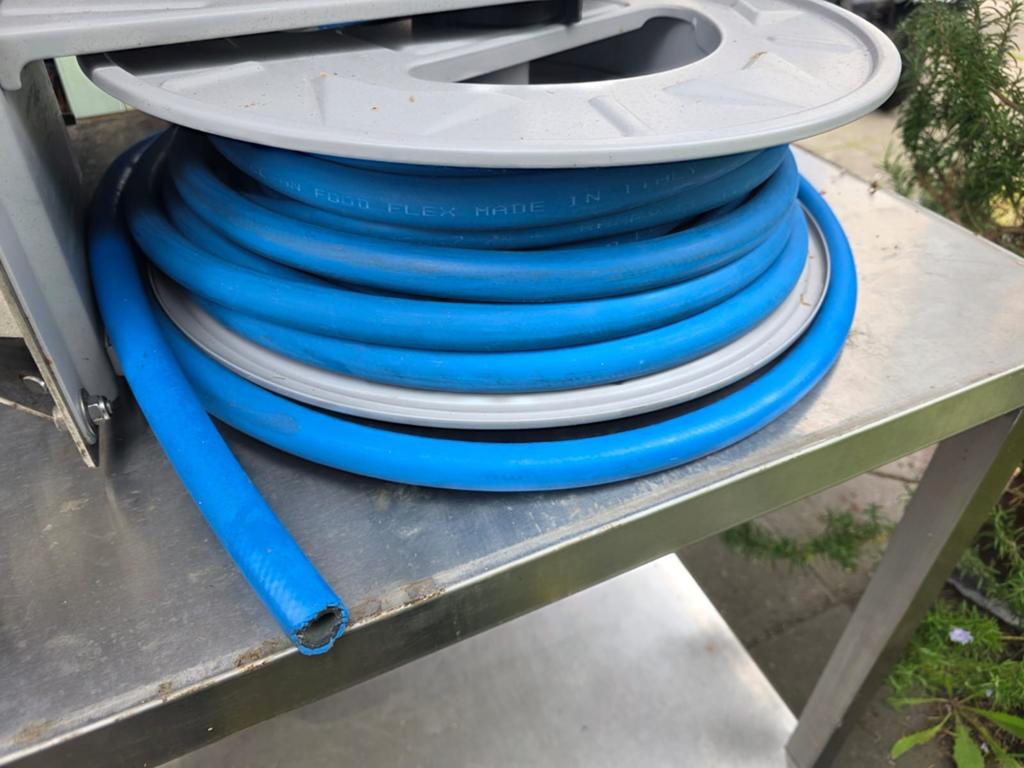 Professionele slanghaspel met waterslang voor horeca, Ophalen of Verzenden, Gebruikt