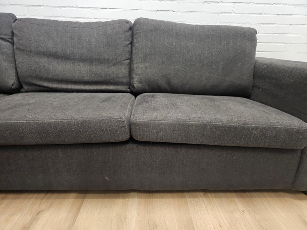 Hoekbank antraciet, 125 cm of meer, 125 cm of meer, Zo goed als nieuw, Info@homefriesland.nl