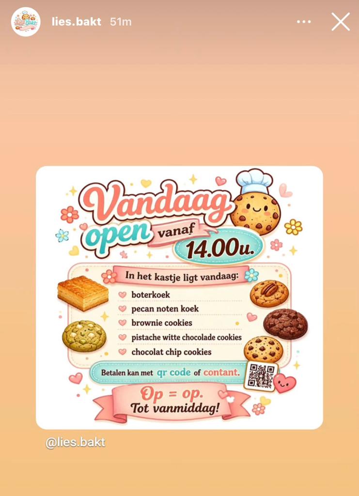 Vers gebakken koeken te koop aan huis, Hobby en Vrije tijd, Taarten en Cupcakes maken, Ophalen, Nieuw, Taarten of Cupcakes, Overige typen