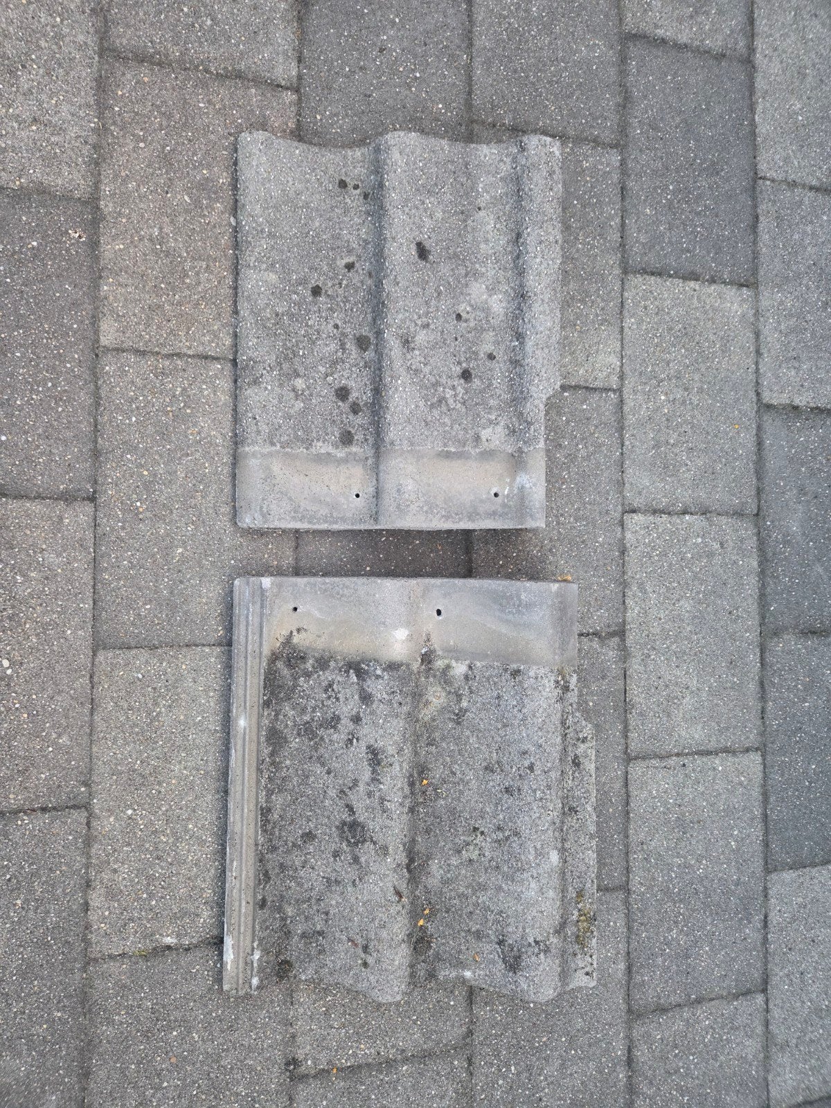 RBB Sneldek Modul A kantpannen/gevelpannen Grijs (2x 6st.), Ophalen, Gebruikt, Steen of Klei, Minder dan 5 m²