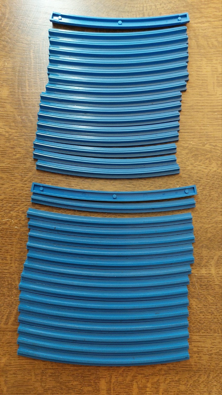 Lego blauwe treinrail, Ophalen of Verzenden, Gebruikt, Overige merken