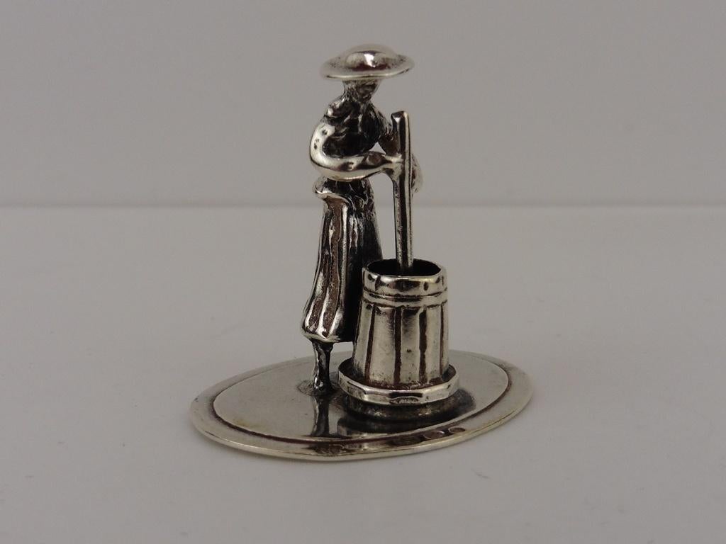 Zilveren miniatuur Karnen                               Z196, Ophalen of Verzenden, Zilver