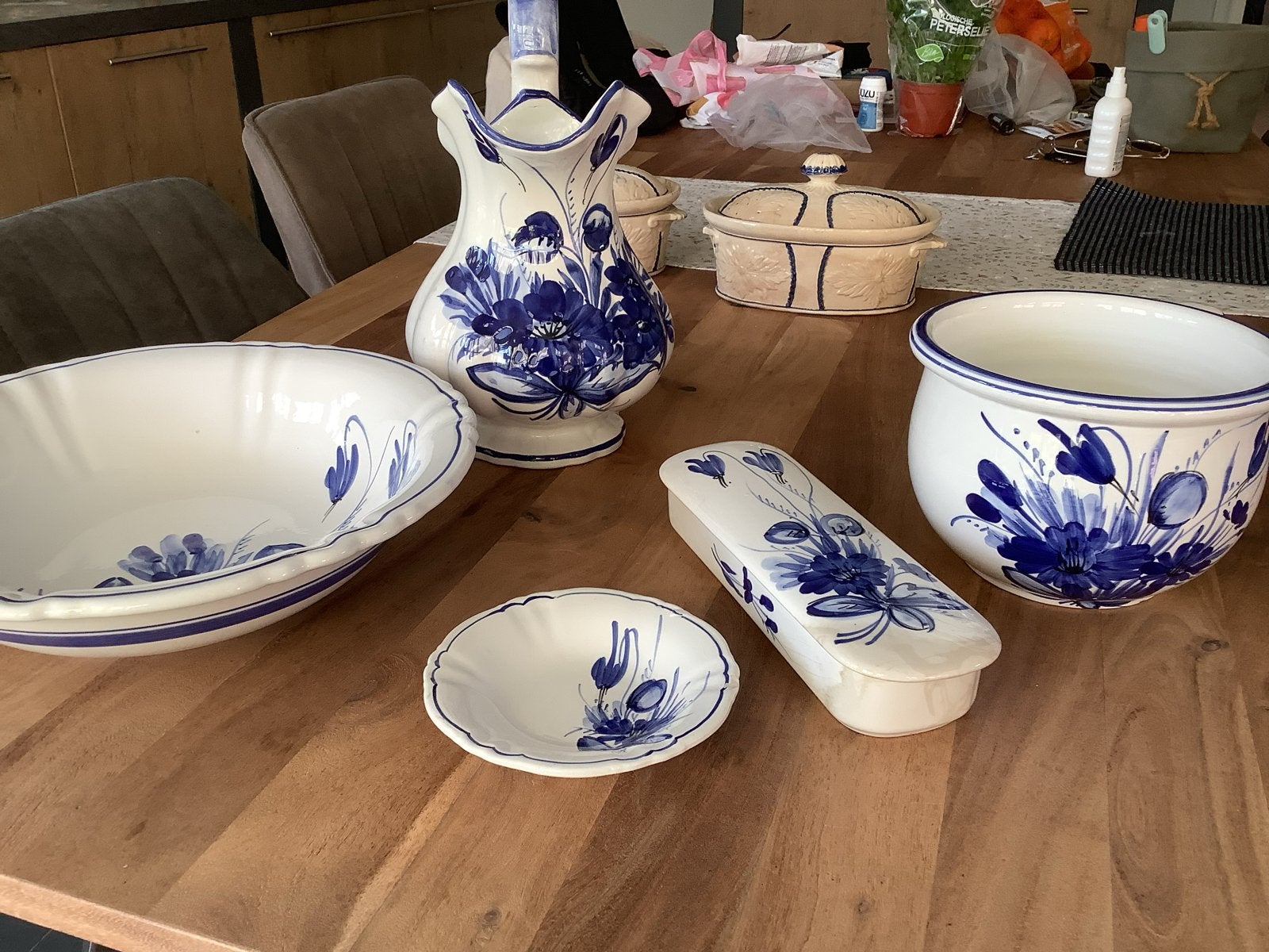 Prachtig Delftsblauw Lampetstel - Delfts Art, Antiek en Kunst, Ophalen of Verzenden