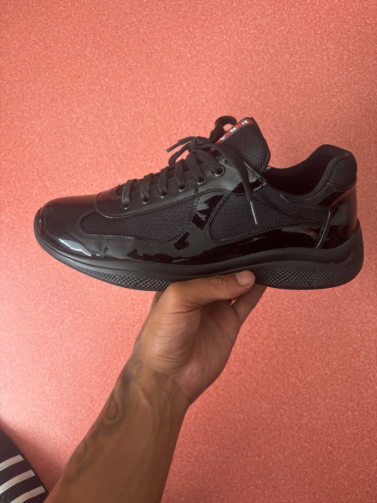 Prada cups, Ophalen of Verzenden, Zo goed als nieuw, Zwart, Sneakers of Gympen