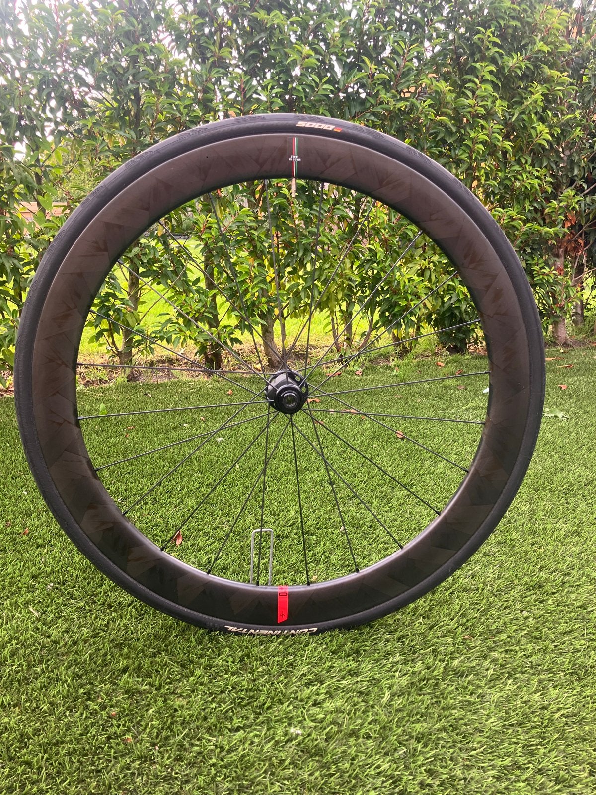Wilier AIR50 KC Carbon Wielset met Continental 5000 banden, Fietsen en Brommers, Fietsonderdelen, Zo goed als nieuw, Wiel, Carbon