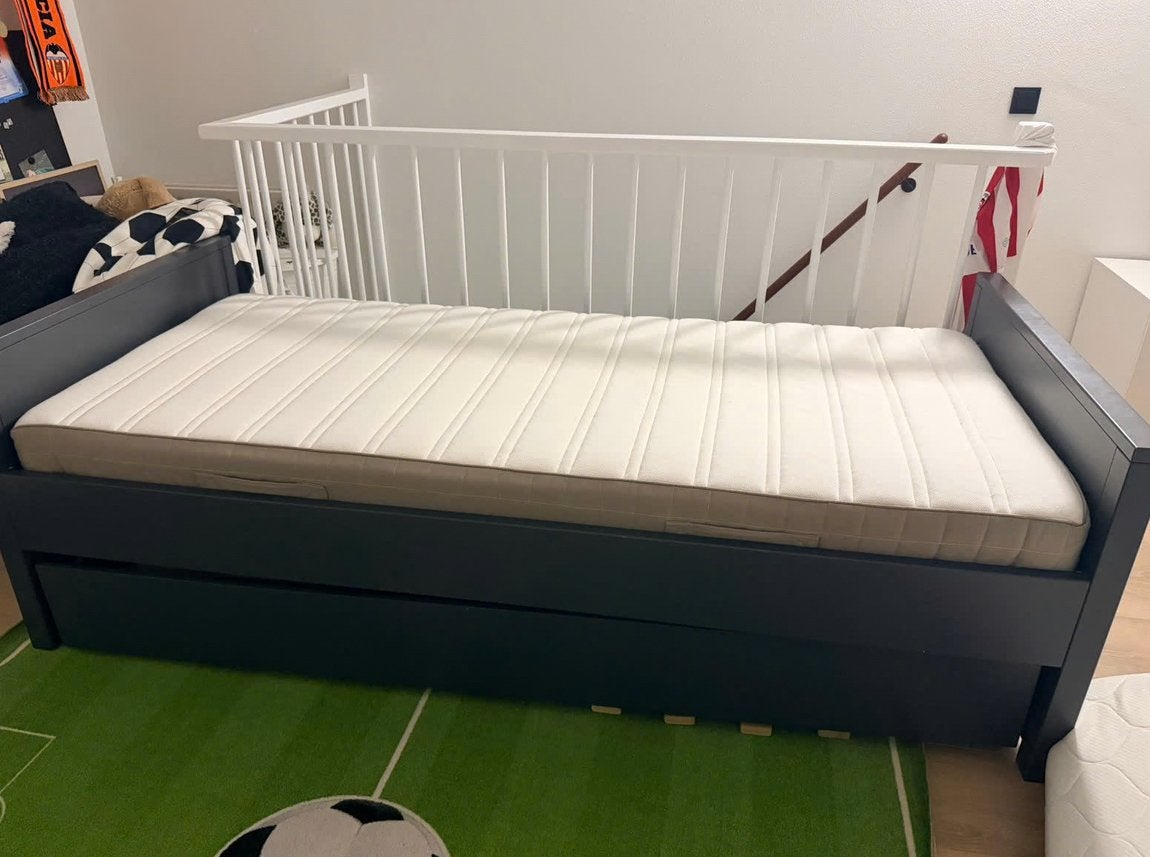 Bed bopita jonne (inclusief matras), Kinderen en Baby's, Kinderkamer | Bedden, Ophalen, 85 tot 100 cm, Zo goed als nieuw, Matras