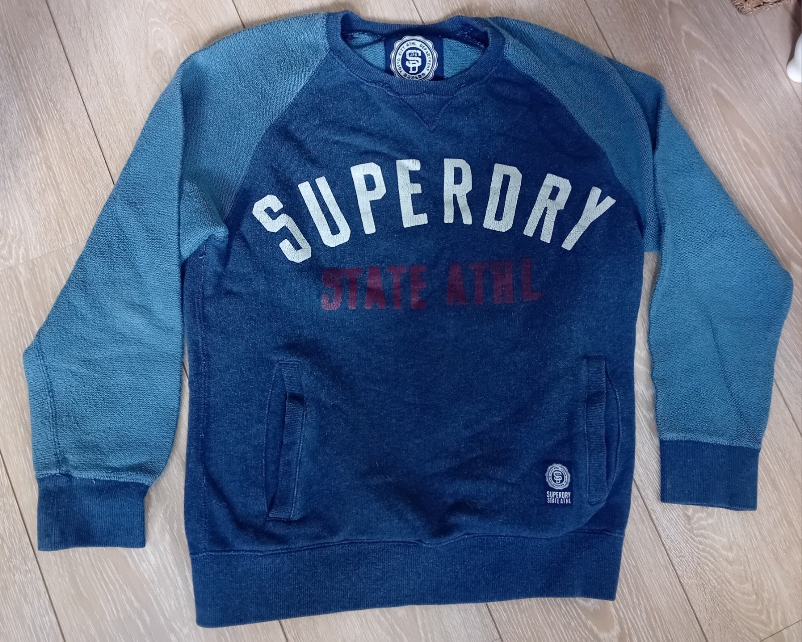 Blauwe Superdry trui, maat M, Ophalen of Verzenden, Zo goed als nieuw, Superdry, Maat 48/50 (M)