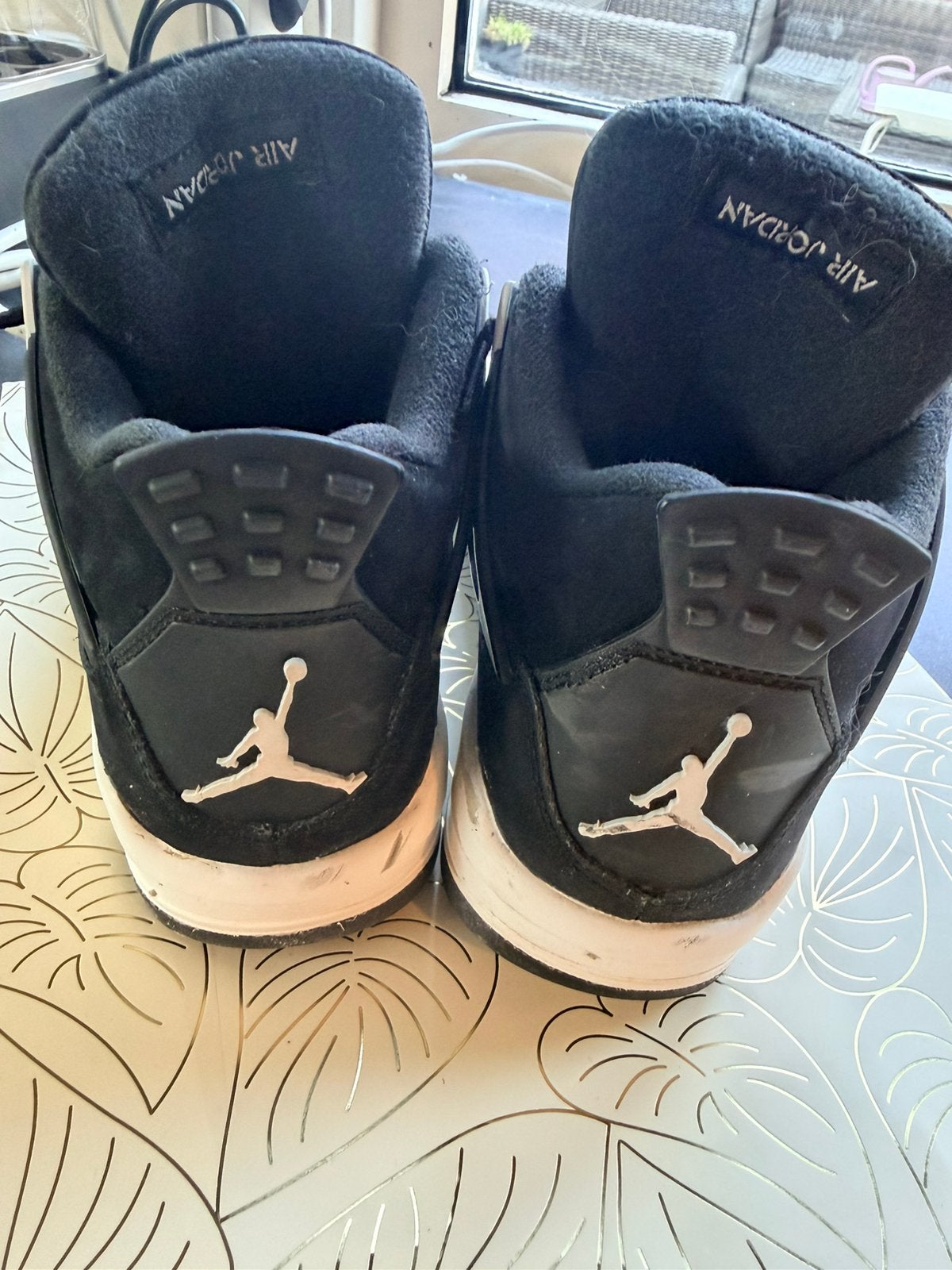 Nike Air Jordan 4 Retro Black Thunder- Maat 36, Ophalen, Gedragen, Zwart, Sneakers of Gympen