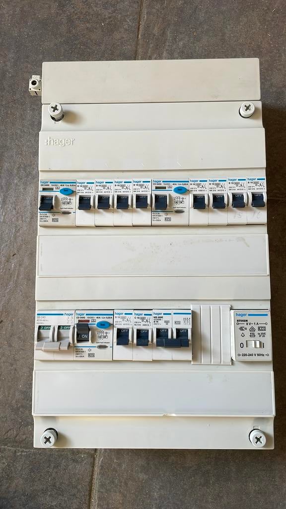 Hager 1 fase groepenkast met fornuisgroep, Ophalen of Verzenden, Gebruikt, Overige typen