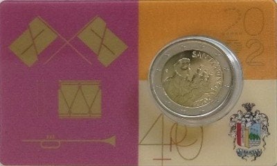 Coincard San Marino 2022 - Vlaggenzwaaiers, Postzegels en Munten, Munten | Europa | Euromunten, Ophalen of Verzenden, San Marino