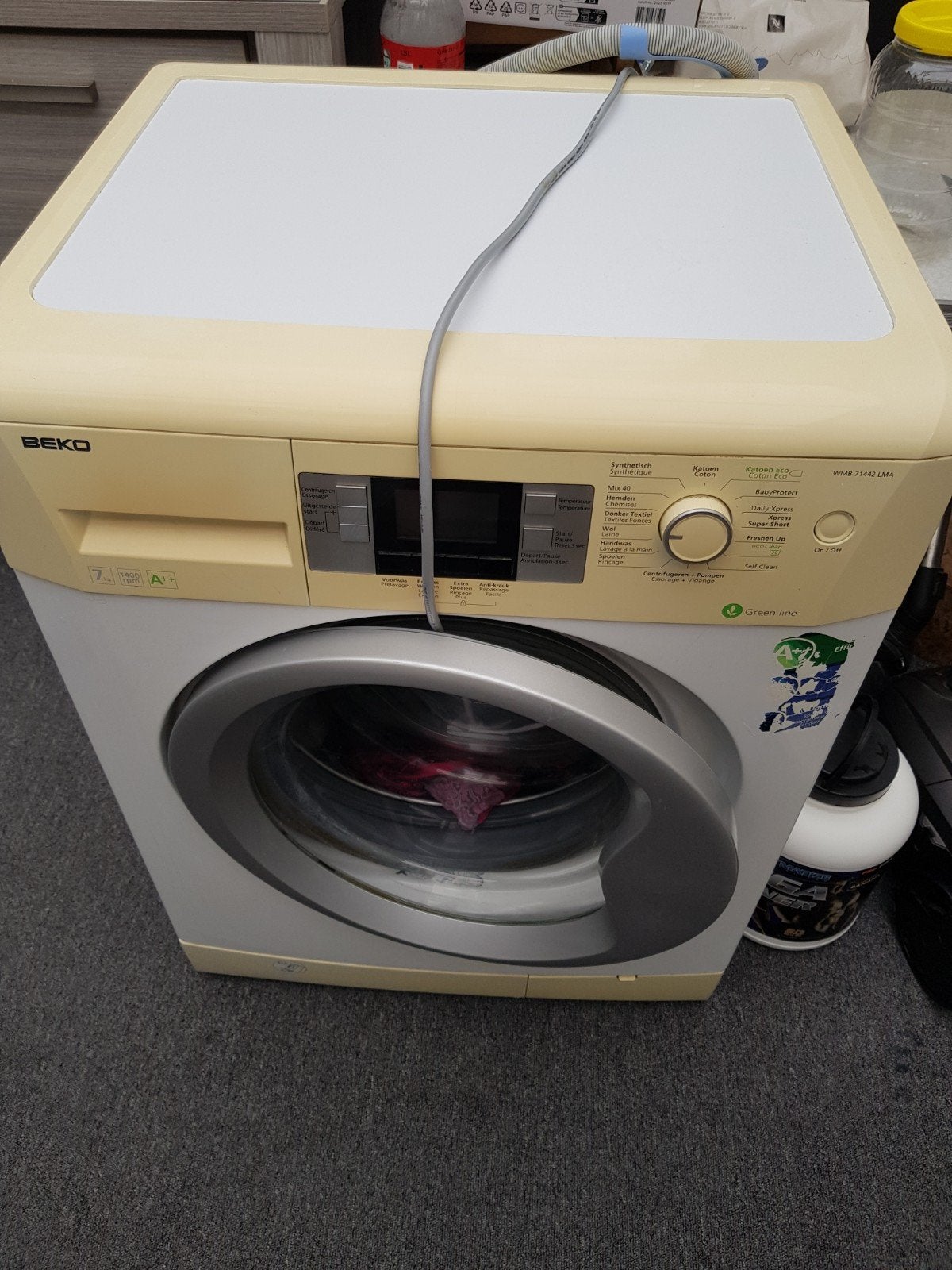 wasmachine, Witgoed en Apparatuur, Ophalen, Gebruikt, Voorlader, 85 tot 90 cm