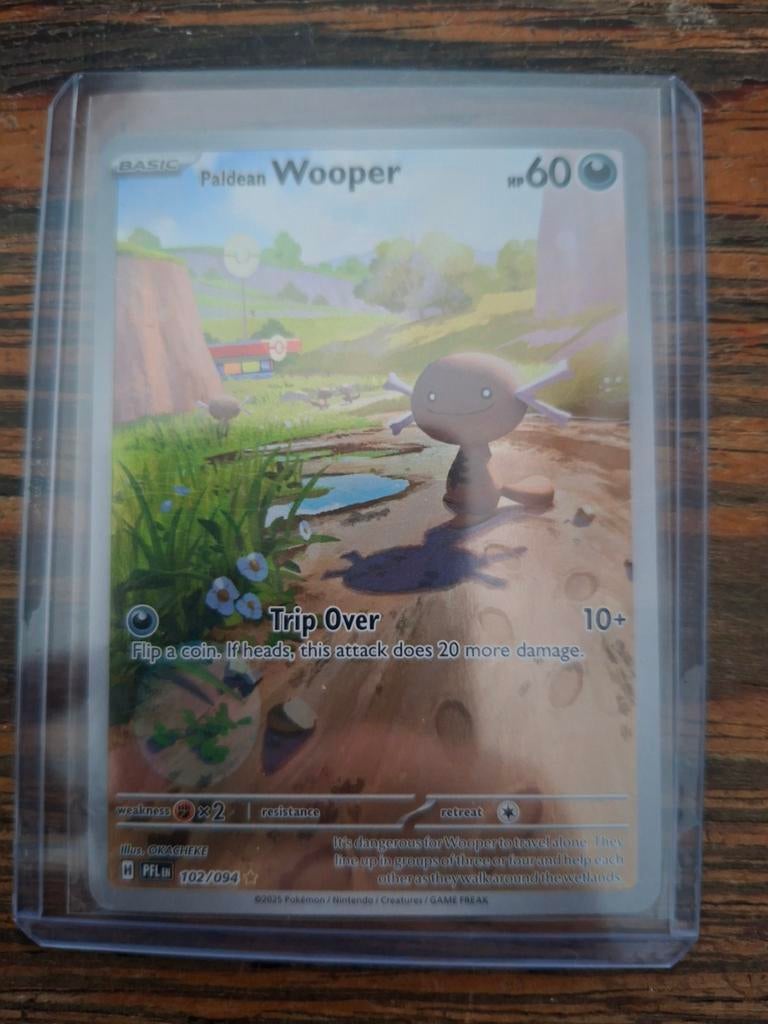 Paldean Wooper 102/94 Pokemon Kaart phantasmal flames, Ophalen of Verzenden, Zo goed als nieuw, Losse kaart