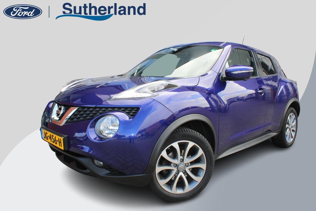 Nissan Juke 1.2 DIG-T S/S Tekna | Trekhaak | Lederen Bekledi, Auto's, Nissan, Voorwielaandrijving, 639 kg, Blauw, 116 pk