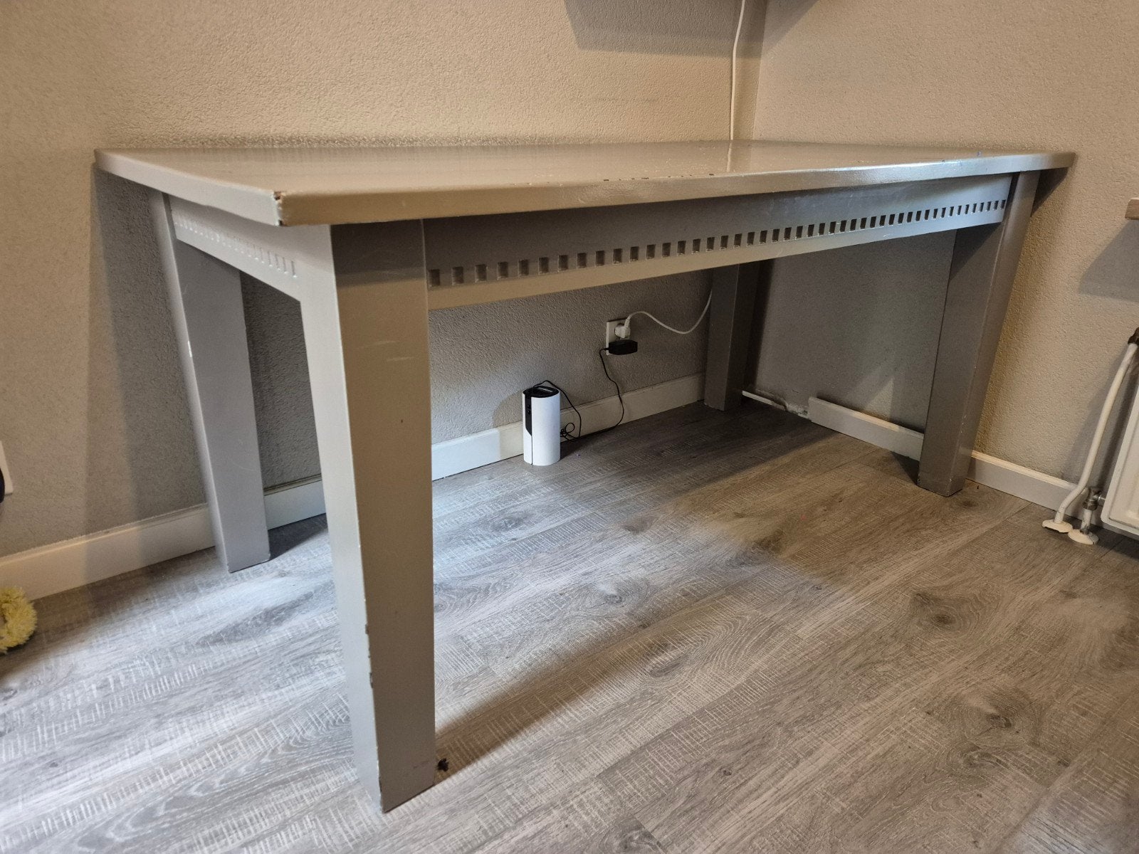 Eiken tafel 165x86cm, overschilderd, Huis en Inrichting, Tafels | Eettafels, Ophalen, Gebruikt, Eikenhout, 50 tot 100 cm