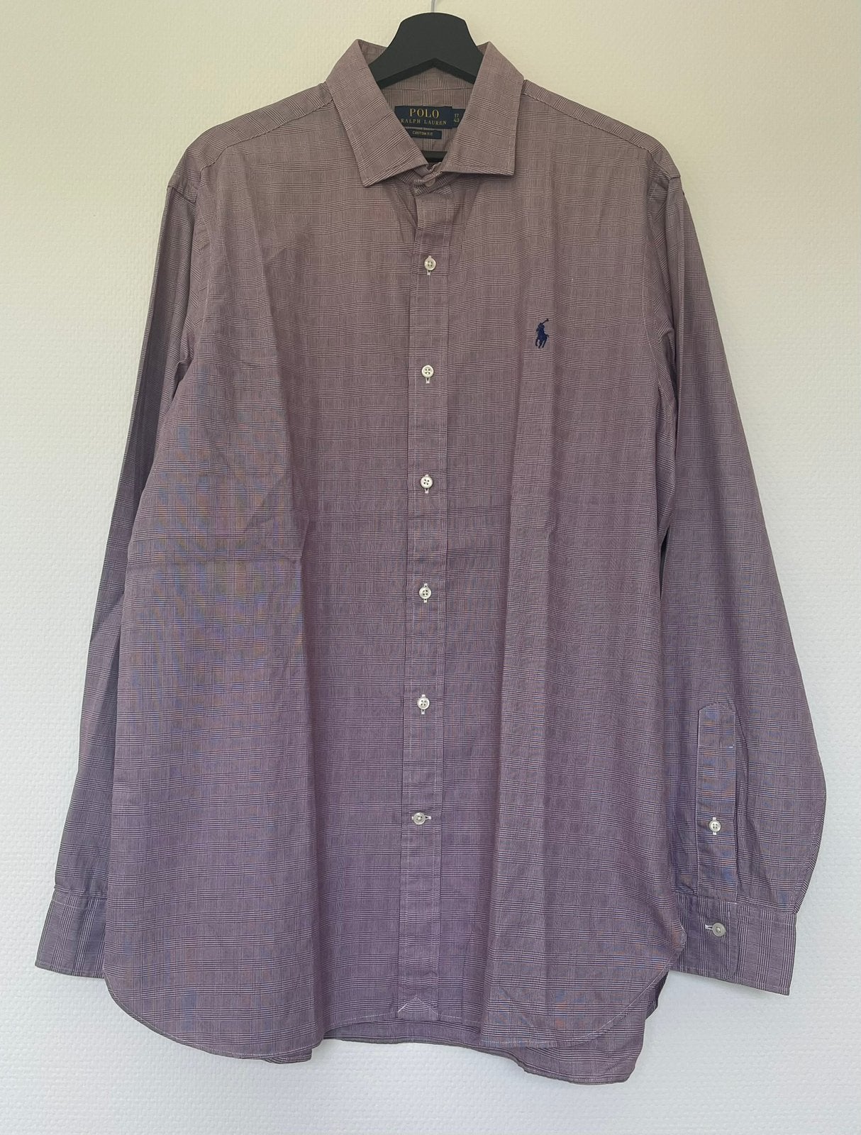 Ralph Lauren Polo overhemd maat XL, Ophalen of Verzenden, Zo goed als nieuw, Paars, Halswijdte 43/44 (XL)