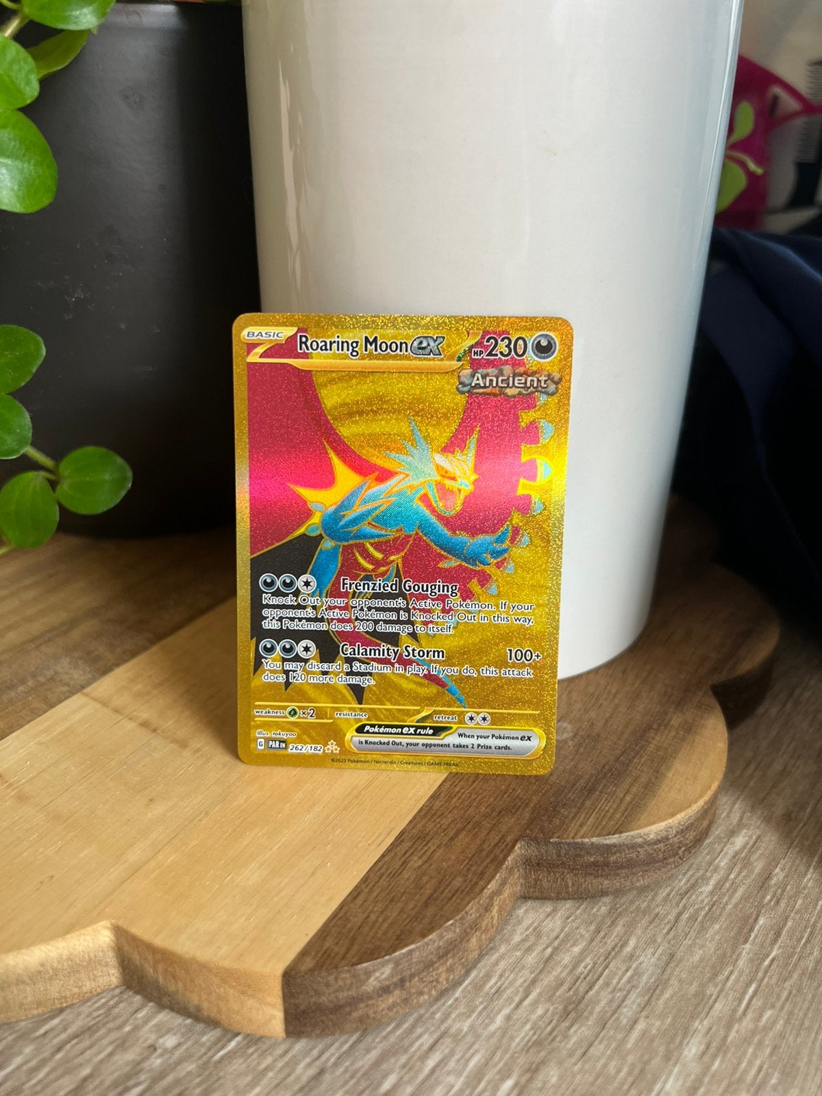 Roaring Moon ex 262/182 pokemon, Ophalen of Verzenden, Nieuw, Losse kaart, Foil
