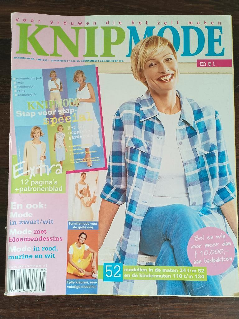 Knipmode mei 2001 met stap voor stap special en bruiloft, Ophalen of Verzenden, Zo goed als nieuw, Vrouw, Knipmode
