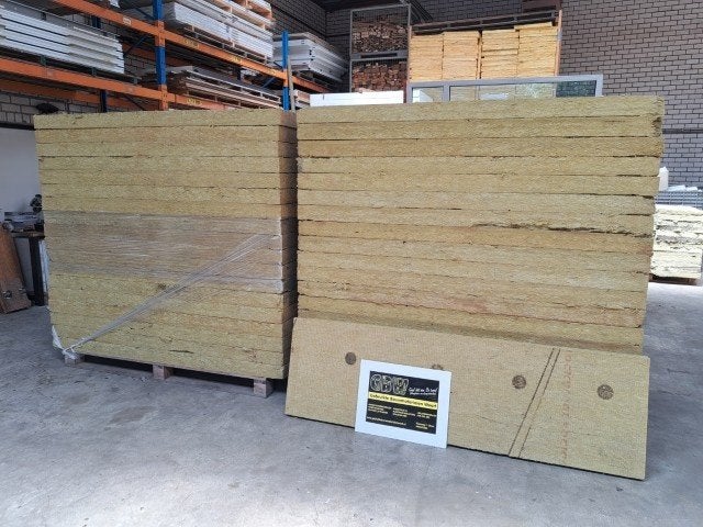 steenwol harde persing 10 cm dik, 60x200 cm, dak isolatie, Ophalen, Gebruikt, Overige materialen, Overige typen
