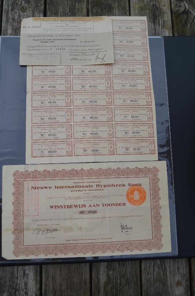 Diverse aandelen / obligaties / pandbrieven etc. (2), Ophalen of Verzenden, Voor 1920, Aandeel