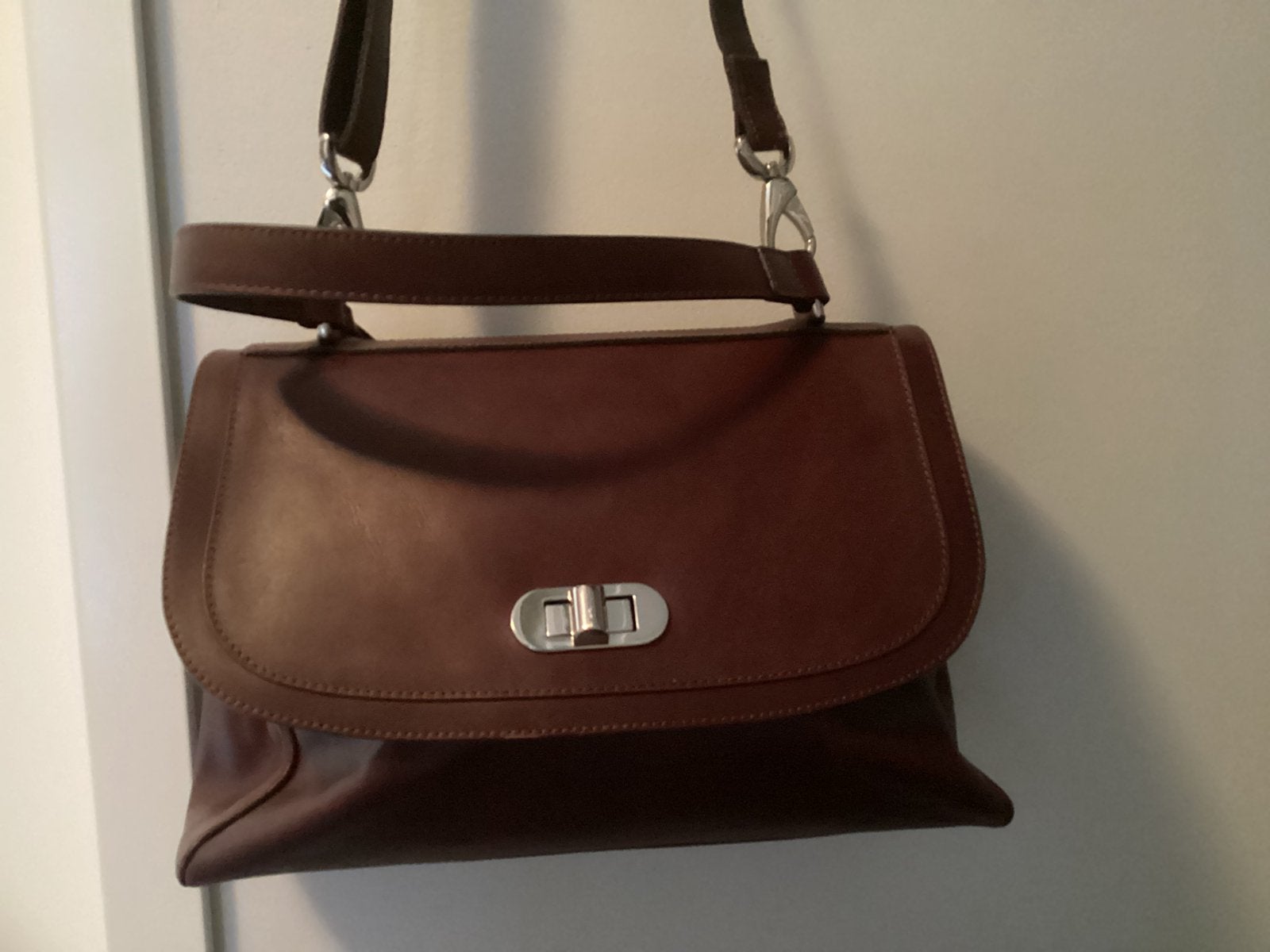 Leren  picard handtas, €60,00, Ophalen of Verzenden, Gebruikt, Bruin, Handtas