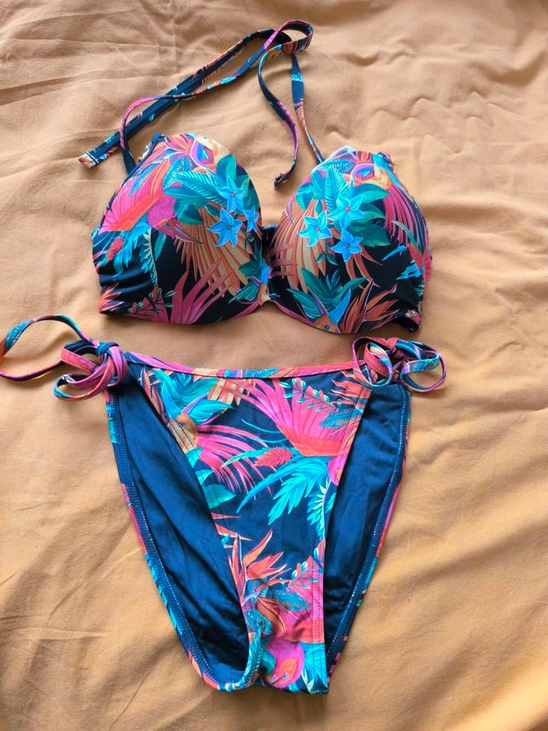 Marlies Dekkers bikini - Tropische print - Maat S/70C, Ophalen of Verzenden, Zo goed als nieuw, Bikini