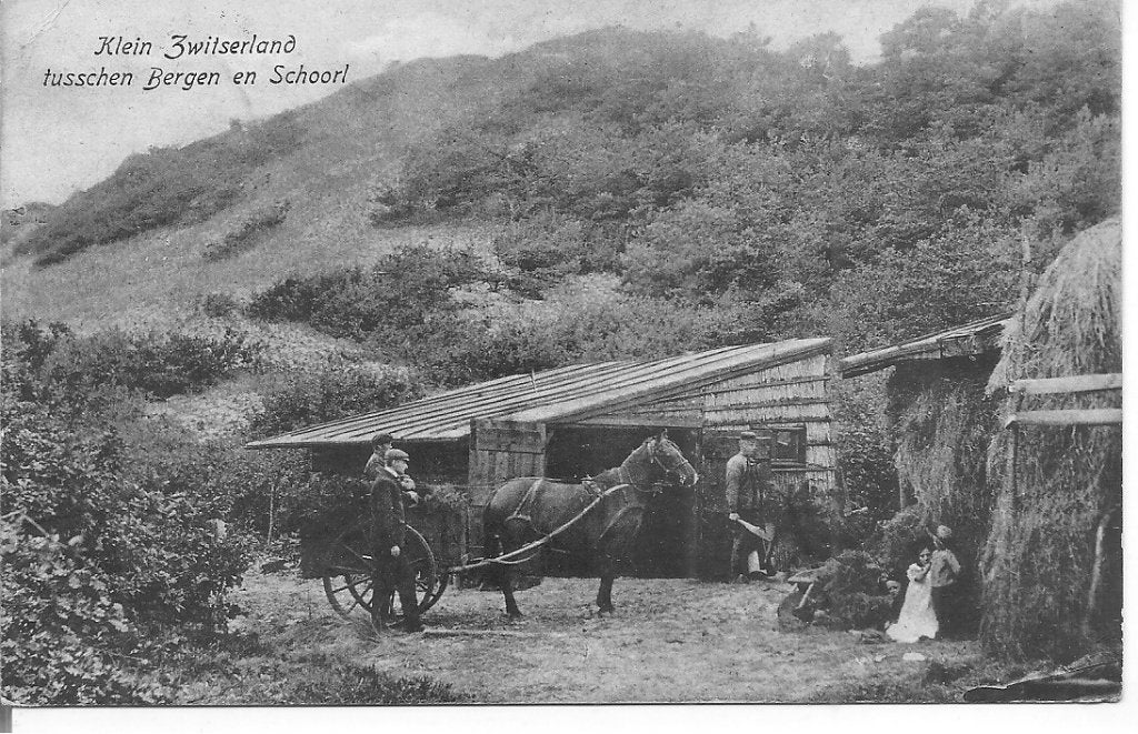 Ansichtkaart: Klein Zwitserland tussen Bergen en Schoorl, Ophalen of Verzenden, Voor 1920, Gelopen, Noord-Holland