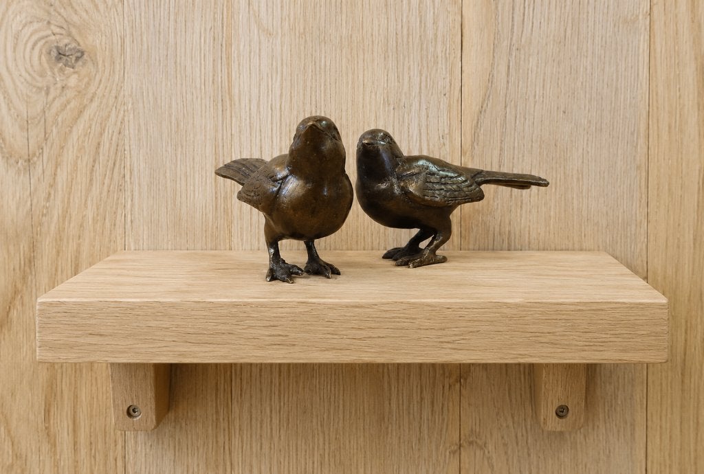 2 MUSJES / BRONS / vogel