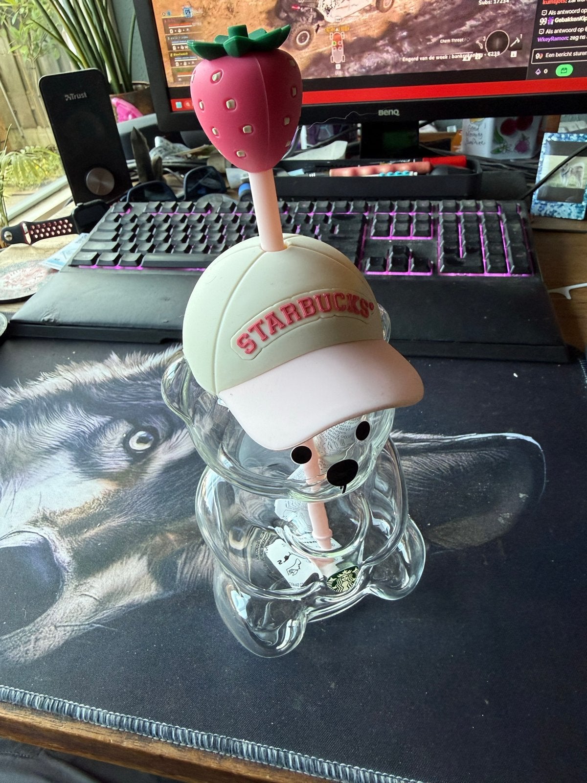 Starbucks Bearista Beker met rietje en dop, Nieuw, Ophalen of Verzenden, Meerkleurig, Overige merken