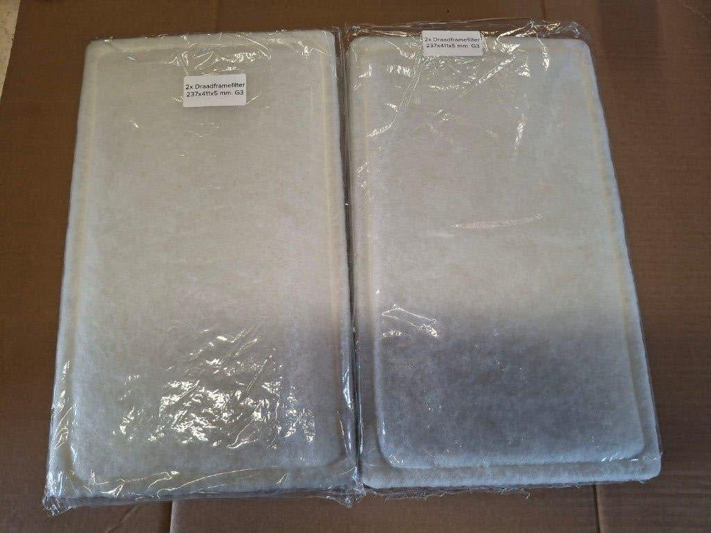 Acht sets draadframefilter 237x411x5 mm. G3. Brink Renovent, Ophalen of Verzenden, Nieuw