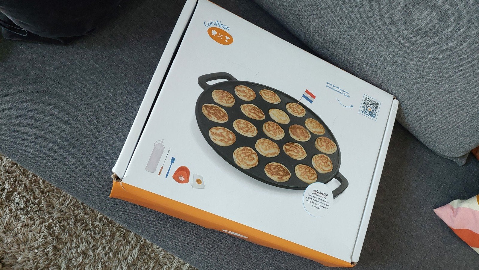 Poffertjespan set - CuisinMoon - zgan in doos, Ophalen, Overige typen, Zo goed als nieuw, Zwart