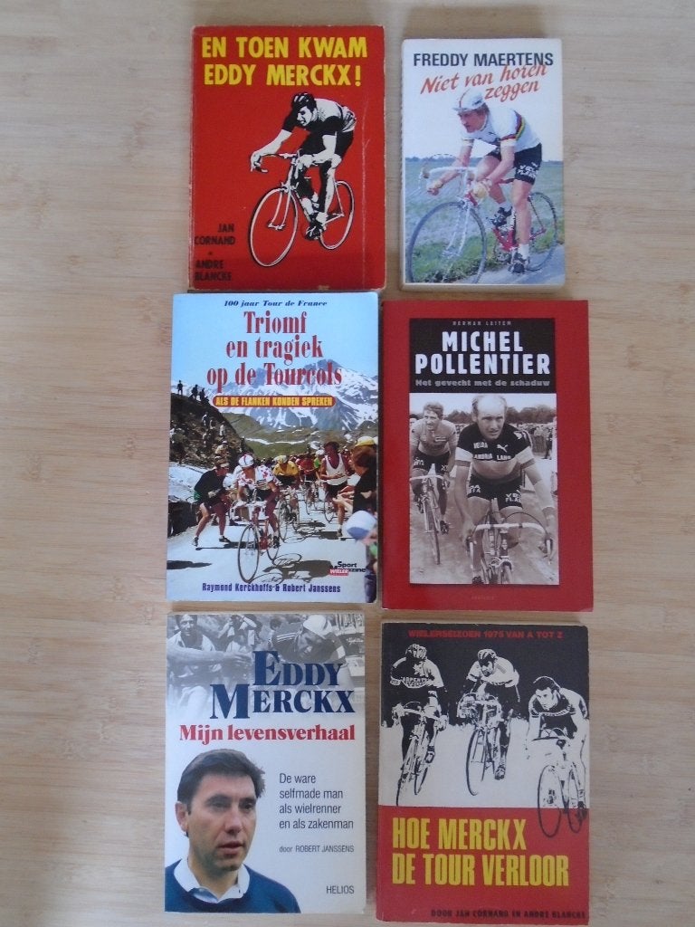 Wielerboeken van Eddy Merckx en Freddy Maertens 5 stuks, Boeken, Ophalen of Verzenden, Gelezen, Overige sporten
