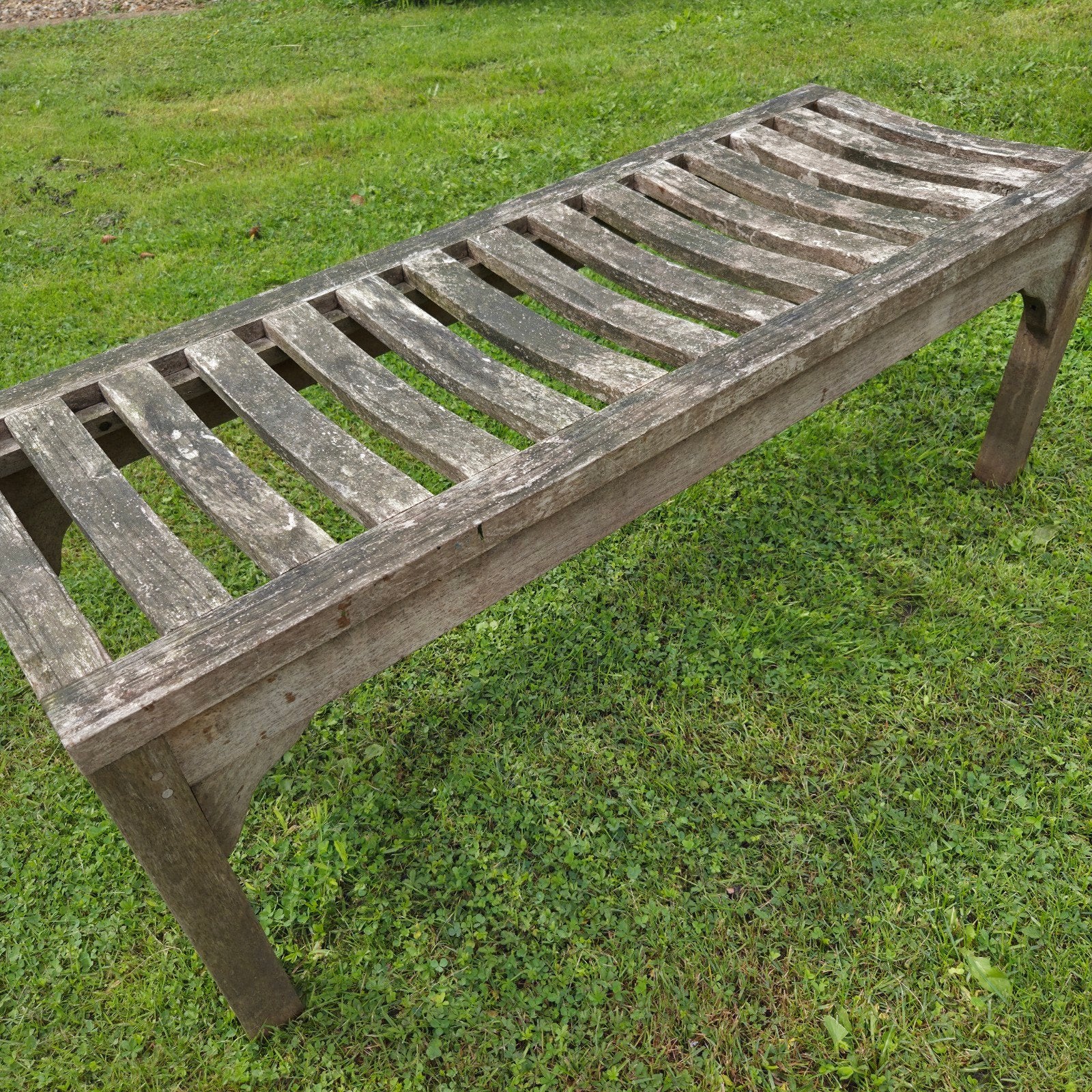 Hardhouten tuinbank lattenbank lange houten bank, Tuin en Terras, Tuinbanken, Ophalen, Gebruikt, Hout