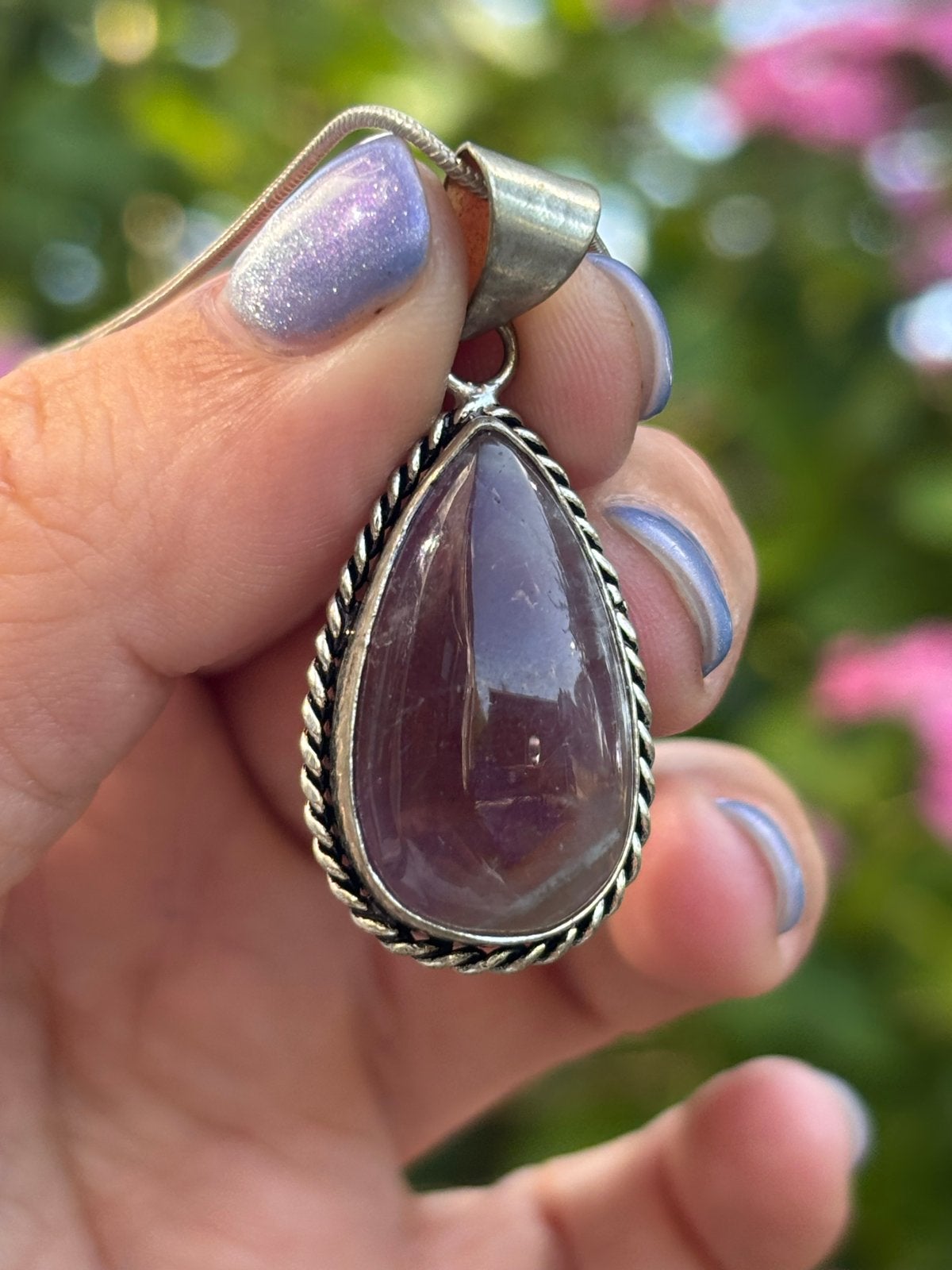 Handgemaakte Amethist Edelsteenketting, Overige voorstellingen, Paars, Nieuw, Ophalen of Verzenden