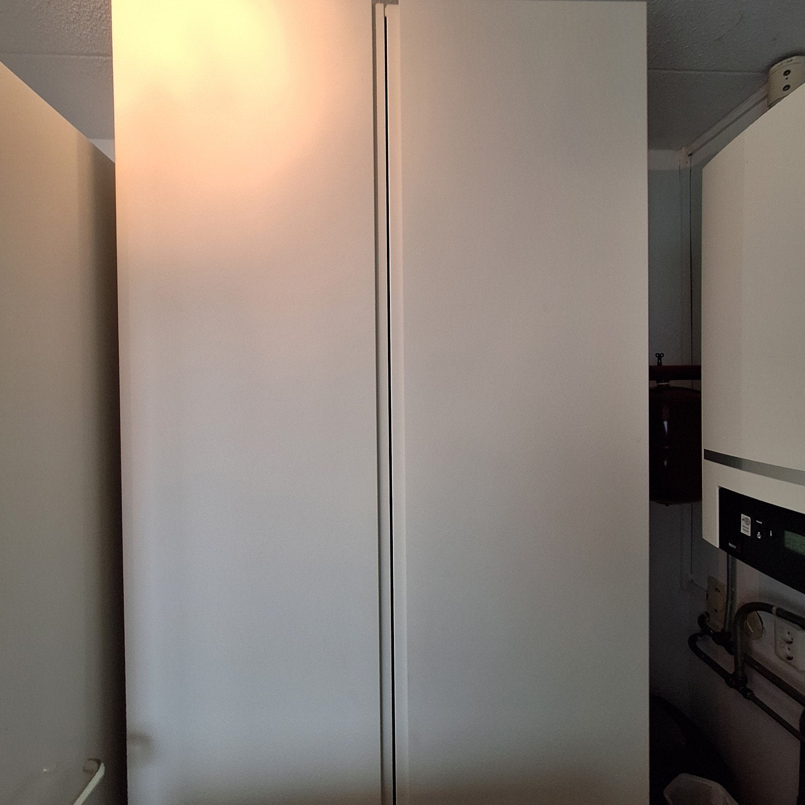 Witte kledingkasten Ikea met schuifdeuren, Overige materialen, Gebruikt, 100 tot 150 cm, 200 cm of meer