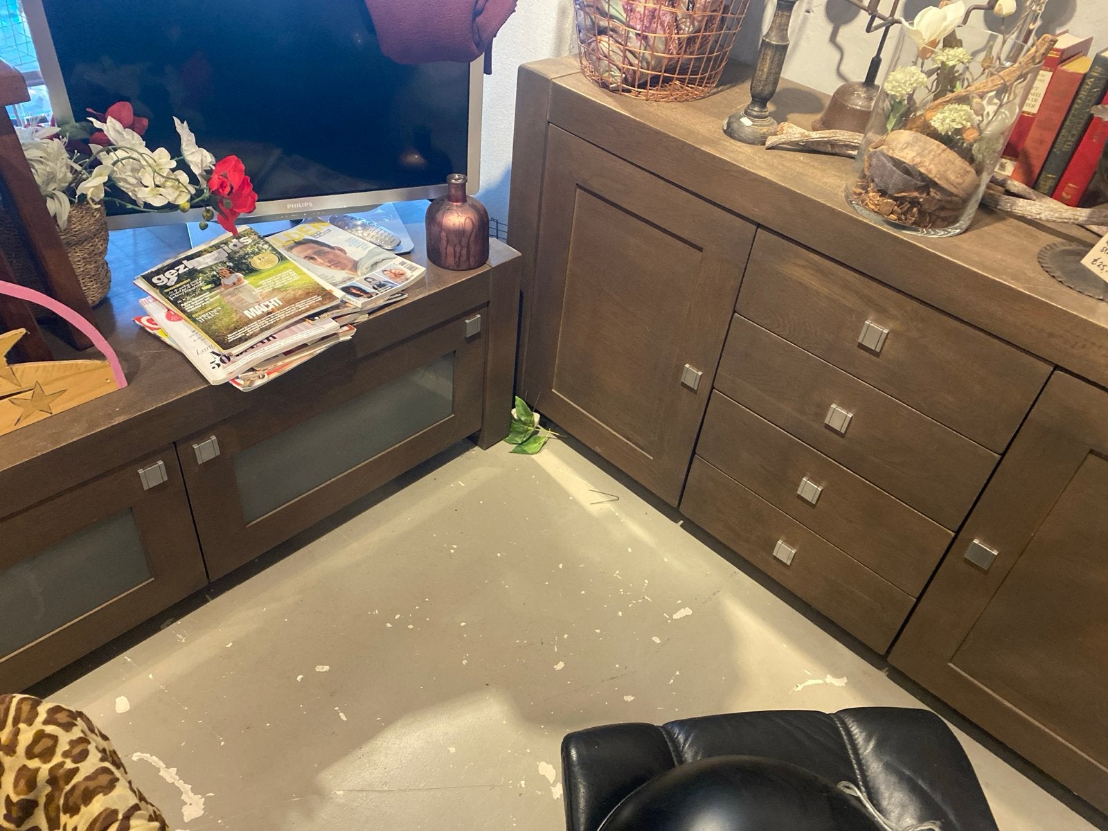 Zware Dressoir met TV Kast - Robuust en Stijlvol, Ophalen, Gebruikt, 150 tot 200 cm, Minder dan 100 cm