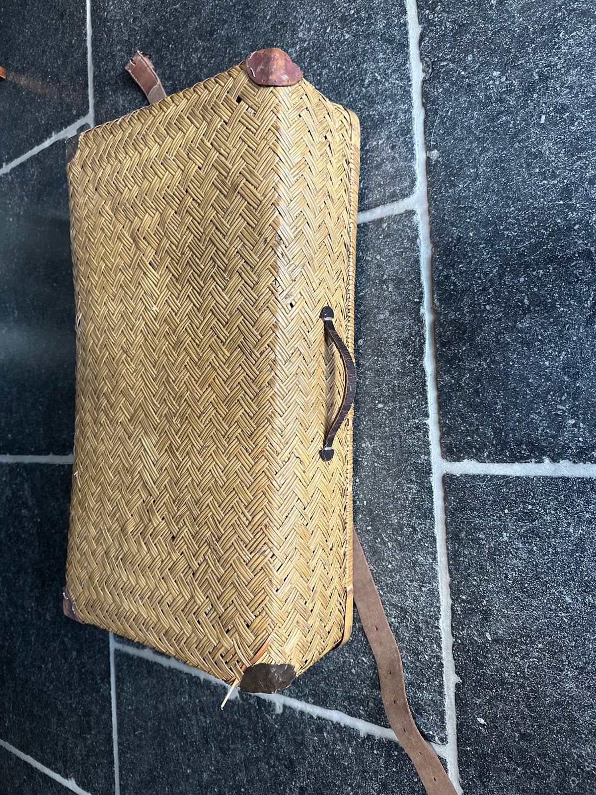 RIETEN KOFFER, Huis en Inrichting, Ophalen of Verzenden, Zo goed als nieuw, Rechthoekig, Riet